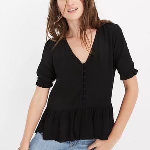 Madewell Courtyard Ruffle-Hem Top